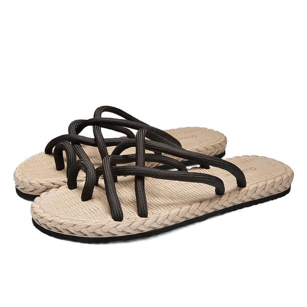 men's sandals summer open toe slippers mens personalized knitting flip flops fashion beach male casual antiskid slides, Black
men's sandals summer open toe slippers mens personalized knitting flip flops fashion beach male casual antiskid slides, Black