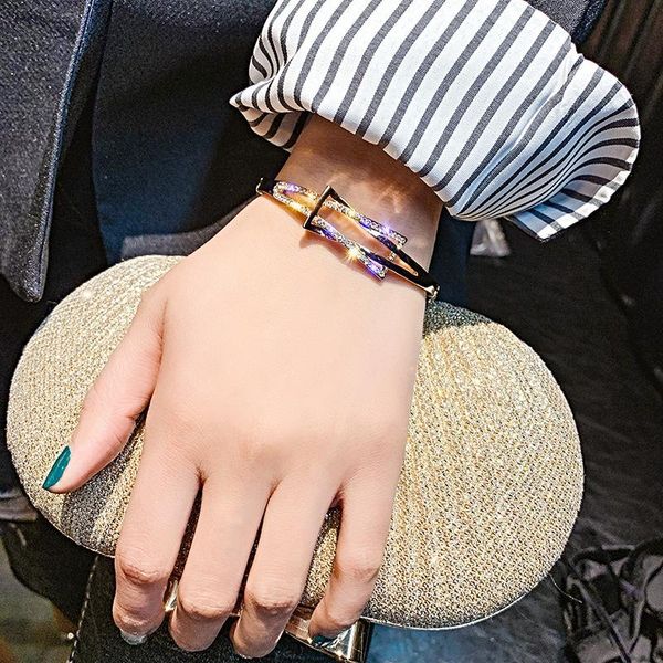 bangle bracelet female temperament net celebrity personality full of diamond foreign style korean simple, Black
bangle bracelet female temperament net celebrity personality full of diamond foreign style korean simple, Black