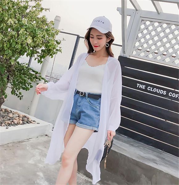 summer 2021 plus size women chiffon long sleeve cardigan thin shawl sunscreen coat ladies mid-length solid casual sun shirt, Black;brown
summer 2021 plus size women chiffon long sleeve cardigan thin shawl sunscreen coat ladies mid-length solid casual sun shirt, Black;brown