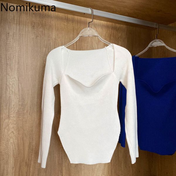 nomikuma autumn slim sweater women elegant fashion knitted ladies irregular solid color long sleeve pullover jumpers 210514, White;black
nomikuma autumn slim sweater women elegant fashion knitted ladies irregular solid color long sleeve pullover jumpers 210514, White;black