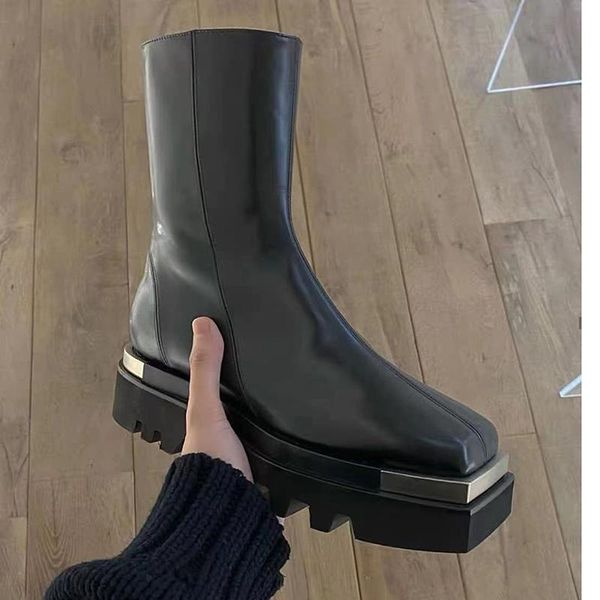 boots square toe ankle women autumn thick bottom side zipper botas de mujer motorcycle winter botines, Black
boots square toe ankle women autumn thick bottom side zipper botas de mujer motorcycle winter botines, Black