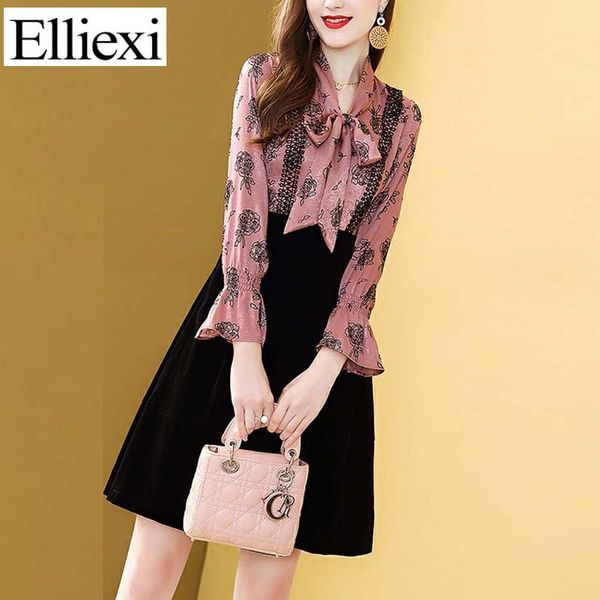 casual dresses elliexi ladies' stitching floral dress women autumn two-piece office lady work vintage pocket slim bow a-line knee, Black;gray
casual dresses elliexi ladies' stitching floral dress women autumn two-piece office lady work vintage pocket slim bow a-line knee, Black;gray