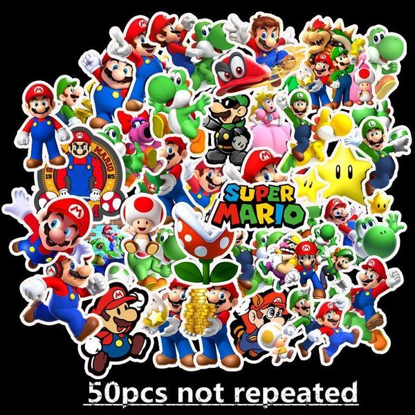 super mario cartoon 50 cartoon print stickers high-quality waterproof and repeatable paste
super mario cartoon 50 cartoon print stickers high-quality waterproof and repeatable paste