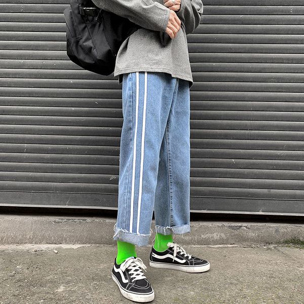 Straight Jeans Mens Fashion Solid Color Retro Distressed Casual Jeans Men Streetwear Wild Loose Hip Hop Denim Trousers Mens, Light blue
Straight Jeans Mens Fashion Solid Color Retro Distressed Casual Jeans Men Streetwear Wild Loose Hip Hop Denim Trousers Mens, Light blue