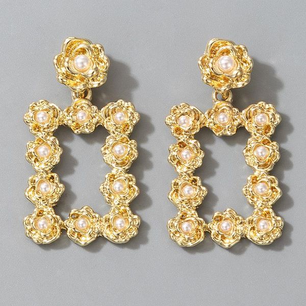 luxury pearl flower drop earrings for women vintage gold color metal geometric fashion weddings charming jewelry dangle & chandelier, Silver
luxury pearl flower drop earrings for women vintage gold color metal geometric fashion weddings charming jewelry dangle & chandelier, Silver