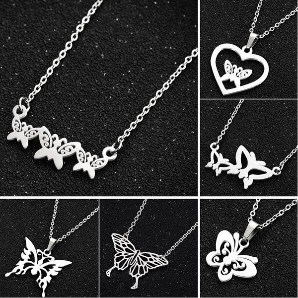 pendant necklaces silver color butterfly necklace ins simple clavicle chain temperament stainless steel jewelry female
pendant necklaces silver color butterfly necklace ins simple clavicle chain temperament stainless steel jewelry female