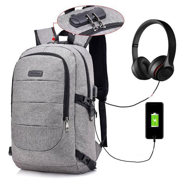 men's multifunctional business computer lapbackpack with anti-theft lock usb charging & earphones holes
men's multifunctional business computer lapbackpack with anti-theft lock usb charging & earphones holes