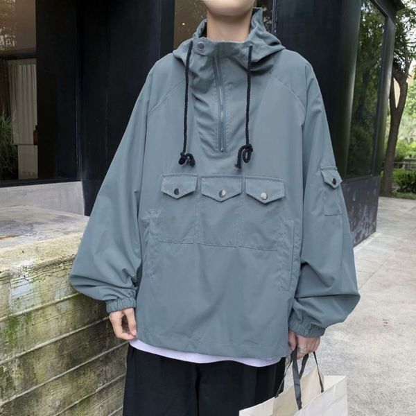 men's t-shirts autumn pullover jacket fashion pocket casual hooded s mens streetwear wild loose hip-hop bomber men m-2xl ern4, White;black
men's t-shirts autumn pullover jacket fashion pocket casual hooded s mens streetwear wild loose hip-hop bomber men m-2xl ern4, White;black