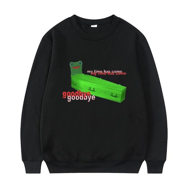 men's hoodies & sweatshirts my time has come goodbye sweatshirt cute frog graphics print pullover men funny style women simple loose pu, Black
men's hoodies & sweatshirts my time has come goodbye sweatshirt cute frog graphics print pullover men funny style women simple loose pu, Black