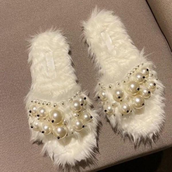 fashion fur women slippers luxury pearl crystal outdoor flast slids runway flip flop casual shoes hommes vulcaniser chauss, Black
fashion fur women slippers luxury pearl crystal outdoor flast slids runway flip flop casual shoes hommes vulcaniser chauss, Black