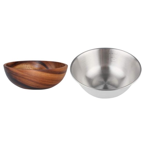 bowls 1 pcs 304 stainless steel mixing bowl storage set & practical wooden cutlery household basin fruit
bowls 1 pcs 304 stainless steel mixing bowl storage set & practical wooden cutlery household basin fruit