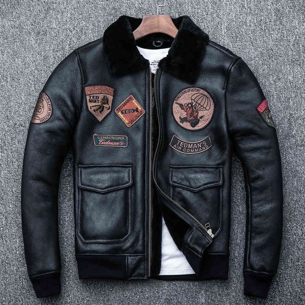 winter thickened oversized original ecological lamb fur leather coat men's air force flight suit fur in one warm leather et, Black
winter thickened oversized original ecological lamb fur leather coat men's air force flight suit fur in one warm leather et, Black