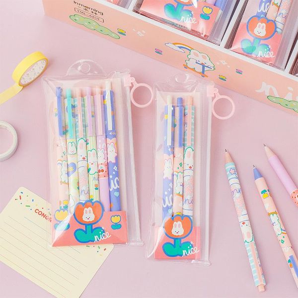 gel pens 0.5mm lovely series black ink manual pen cartoon cute girl gift neutral korean stationery school office
gel pens 0.5mm lovely series black ink manual pen cartoon cute girl gift neutral korean stationery school office