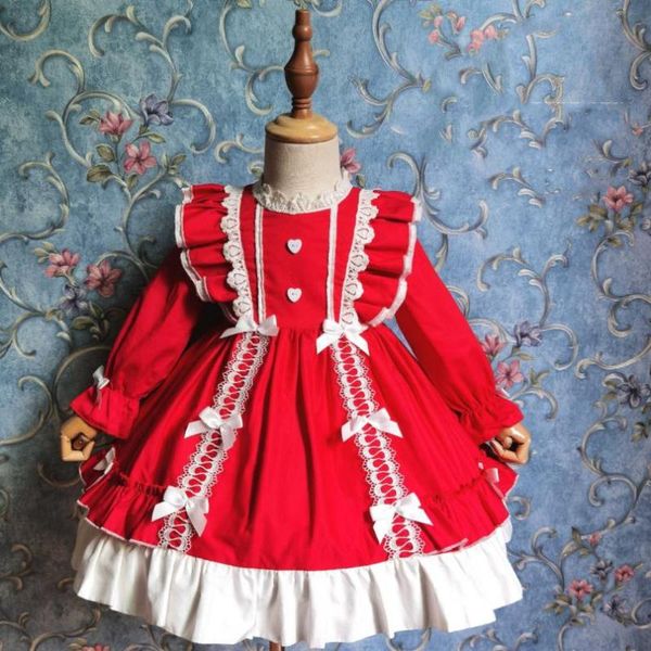 miayii baby clothing spanish lolita long sleeve bow lace cute ball gown birthday party easter red princess dress for girls y3812 girl's, Red;yellow
miayii baby clothing spanish lolita long sleeve bow lace cute ball gown birthday party easter red princess dress for girls y3812 girl's, Red;yellow