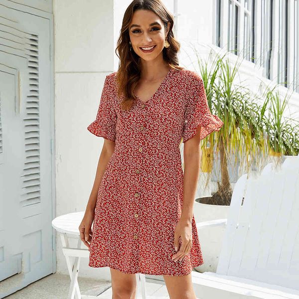 dress floral print dress summer 2021 women short butterfly sleeve button up v neck a line ladies casual elegant vintage dresses vhkt, Black;gray
dress floral print dress summer 2021 women short butterfly sleeve button up v neck a line ladies casual elegant vintage dresses vhkt, Black;gray