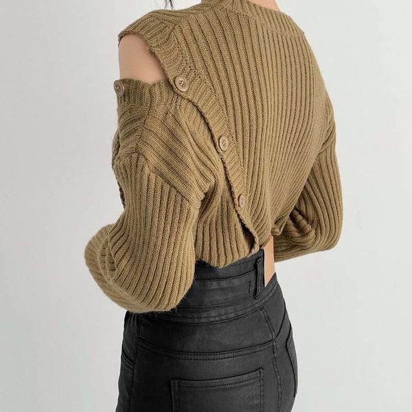 knits an autumn fashion piece woman sweater elegant little button off long knitt female, White
knits an autumn fashion piece woman sweater elegant little button off long knitt female, White
