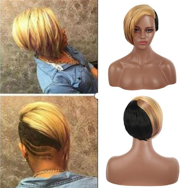 synthetic wigs lady short black blonde mixed straight wig with bang for women daily party use heat resistant fiber nature looking
synthetic wigs lady short black blonde mixed straight wig with bang for women daily party use heat resistant fiber nature looking