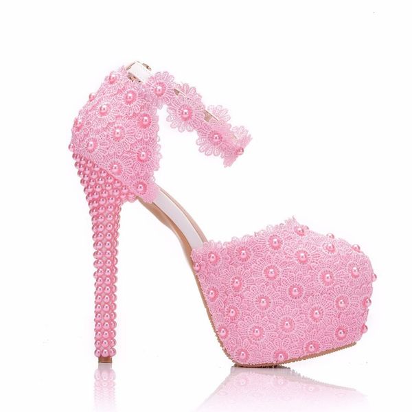 sandals pink lace flower open toe pumps party 14cm thin platform high heels sandals women weding shoes, Black
sandals pink lace flower open toe pumps party 14cm thin platform high heels sandals women weding shoes, Black