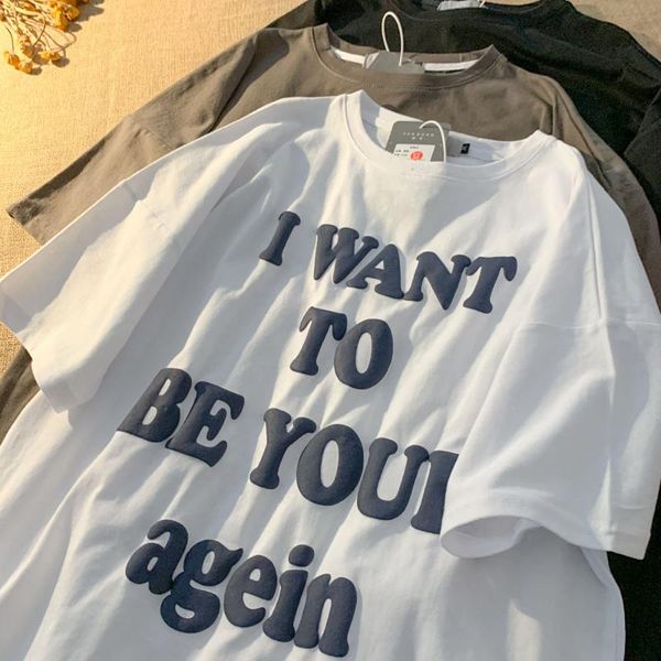 product cotton bubble craft printing short-sleeved t-shirt women oversize round neck mid-length women's, White
product cotton bubble craft printing short-sleeved t-shirt women oversize round neck mid-length women's, White
