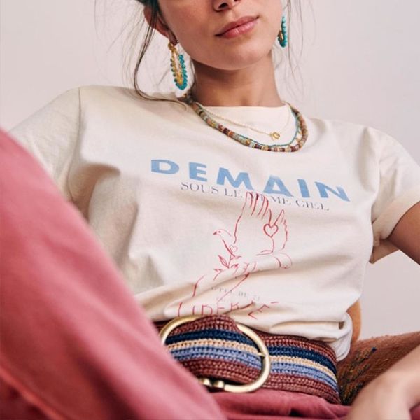 women's t-shirt letter femme hand painted pattern round collar loose soft cotton ees chic summer ops casual women s zpa5, White
women's t-shirt letter femme hand painted pattern round collar loose soft cotton ees chic summer ops casual women s zpa5, White