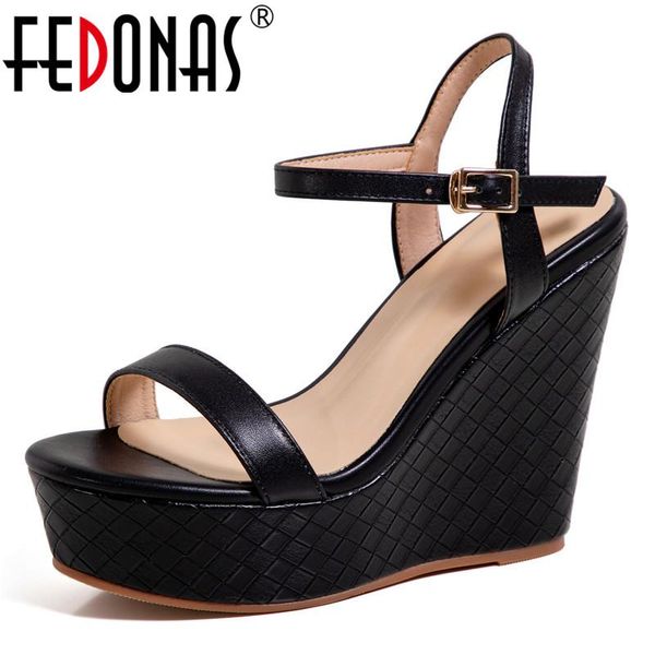 dress shoes fedonas buckle wedged platform sandals for women genuine leather summer arrival woman 2021 night club, Black
dress shoes fedonas buckle wedged platform sandals for women genuine leather summer arrival woman 2021 night club, Black