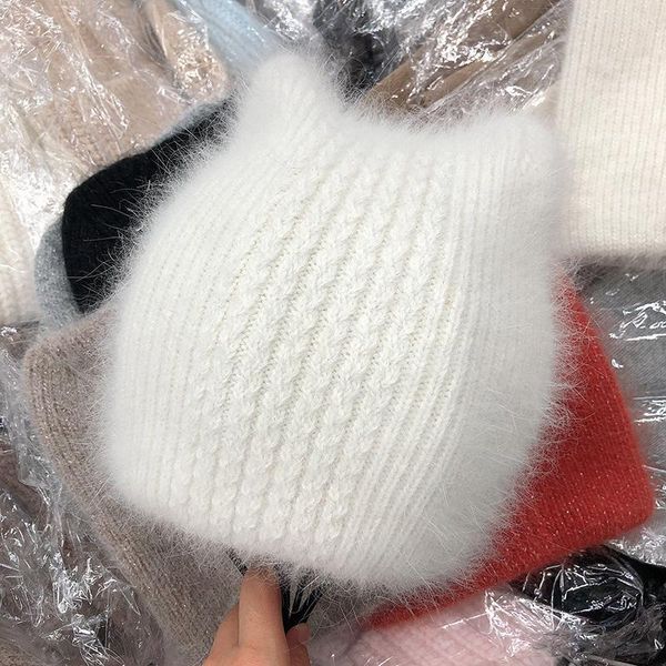 beanies winter angora fur hat women's knitted designer ear woolen warm hood autumn lady windproof skulliescap
beanies winter angora fur hat women's knitted designer ear woolen warm hood autumn lady windproof skulliescap