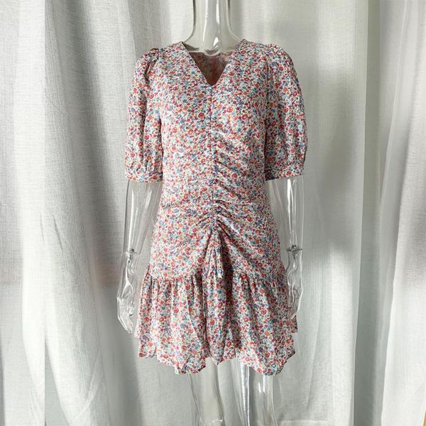 casual dresses summer women fresh and pastoral style floral dress feminino mini vestidos com decote em v curtos de 2021, Black;gray
casual dresses summer women fresh and pastoral style floral dress feminino mini vestidos com decote em v curtos de 2021, Black;gray