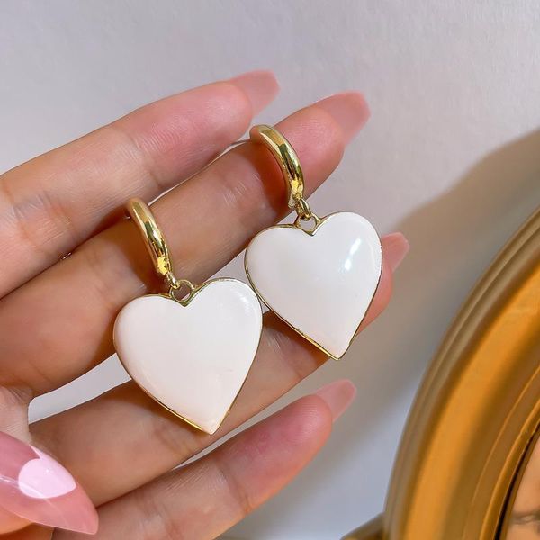 dangle & chandelier aensoa 2021 enamel white color heart shape hook earrings for women korean exaggerate fashion jewelry wholesale, Silver
dangle & chandelier aensoa 2021 enamel white color heart shape hook earrings for women korean exaggerate fashion jewelry wholesale, Silver