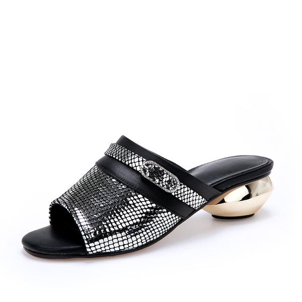slippers 2021 est ladies slipper genuine leather summer shoes woman sandals low heels mixed color womens, Black
slippers 2021 est ladies slipper genuine leather summer shoes woman sandals low heels mixed color womens, Black