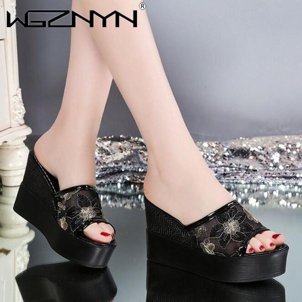 women platform wedges slippers 2021 sandals female shoes fashion heeled casual summer outdoor slides, Black
women platform wedges slippers 2021 sandals female shoes fashion heeled casual summer outdoor slides, Black