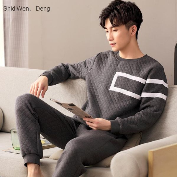 winter thick warm blue flannel pajama sets for men long sleeve coral velvet sleepwear suit loungewear homewear home clothes men's, Black;brown
winter thick warm blue flannel pajama sets for men long sleeve coral velvet sleepwear suit loungewear homewear home clothes men's, Black;brown