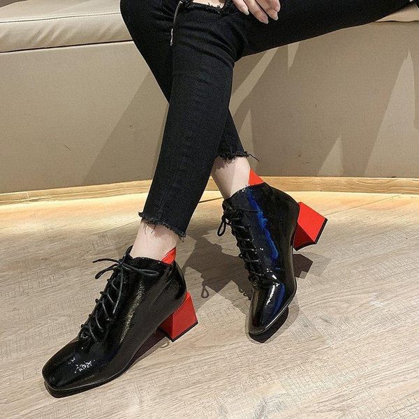 boots women's shoes autumn 2021 british wind wild breathable mesh red front with thick short tide, Black
boots women's shoes autumn 2021 british wind wild breathable mesh red front with thick short tide, Black