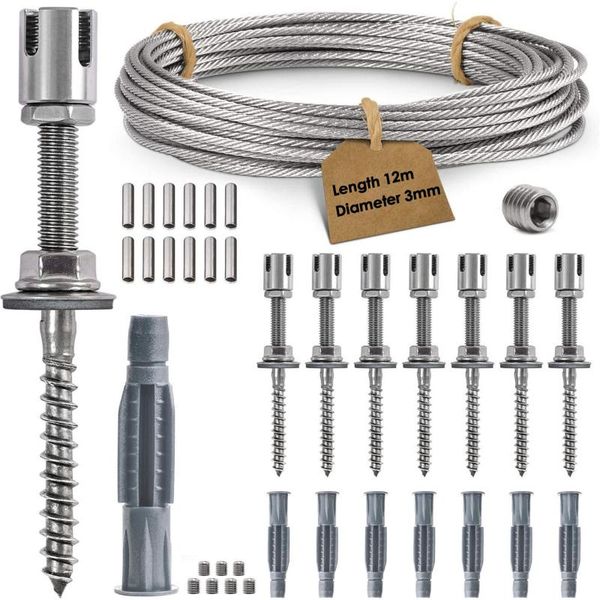 fencing, trellis & gates 12m rope 8 brackets climbing plant bracket, upgrade complete kit in stainless steel with wall and 3mm
fencing, trellis & gates 12m rope 8 brackets climbing plant bracket, upgrade complete kit in stainless steel with wall and 3mm