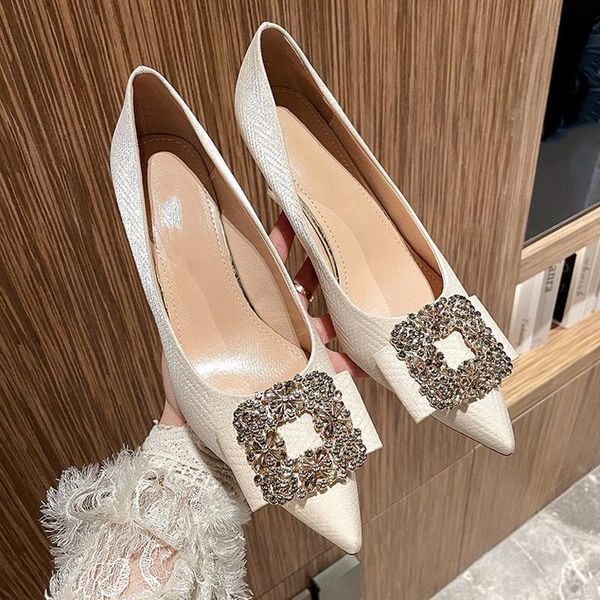 dress shoes 2021 rhinestone square buckle stiletto high heels pointed toe fashion designer mature office shallow slip-on women pumps, Black
dress shoes 2021 rhinestone square buckle stiletto high heels pointed toe fashion designer mature office shallow slip-on women pumps, Black