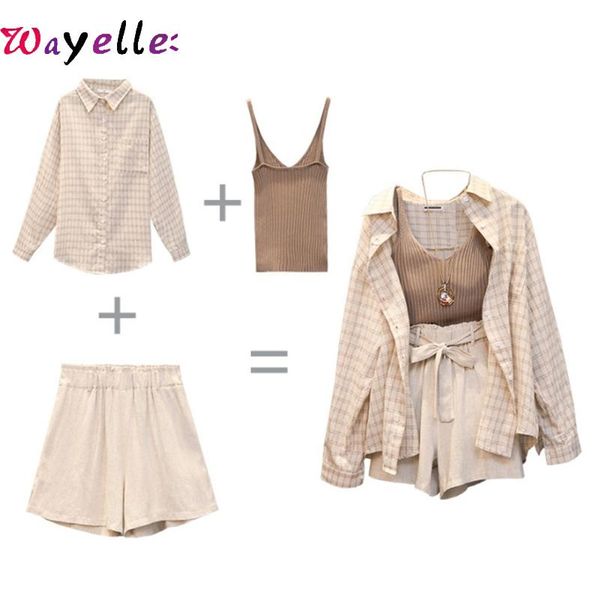 two piece dress women linen plaid + short elastic waist wide leg pants tanks autumn plus size 4xl three sets korean clothing, White
two piece dress women linen plaid + short elastic waist wide leg pants tanks autumn plus size 4xl three sets korean clothing, White