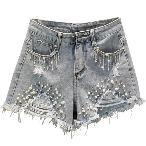 women's shorts high waist jeans summer woman denim short ripped fashion female, White;black
women's shorts high waist jeans summer woman denim short ripped fashion female, White;black