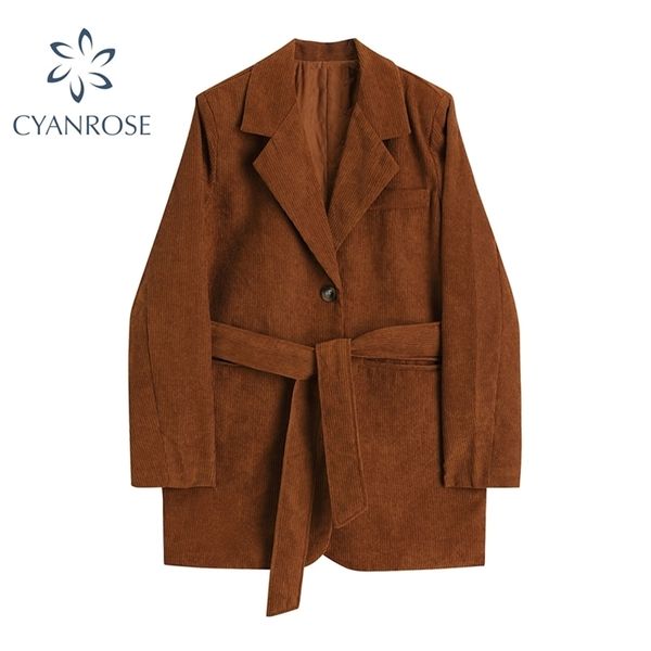 high waist bandage women's blazer rib coffee color solid elegant retro coat jacket notched collar fashion cardigan outwear 210515, White;black
high waist bandage women's blazer rib coffee color solid elegant retro coat jacket notched collar fashion cardigan outwear 210515, White;black