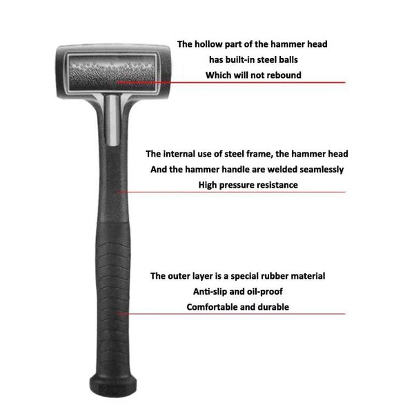 hand tools shockproof hammer rubber wear-resistant anti-skid round head no rebound -absorbing practical
hand tools shockproof hammer rubber wear-resistant anti-skid round head no rebound -absorbing practical