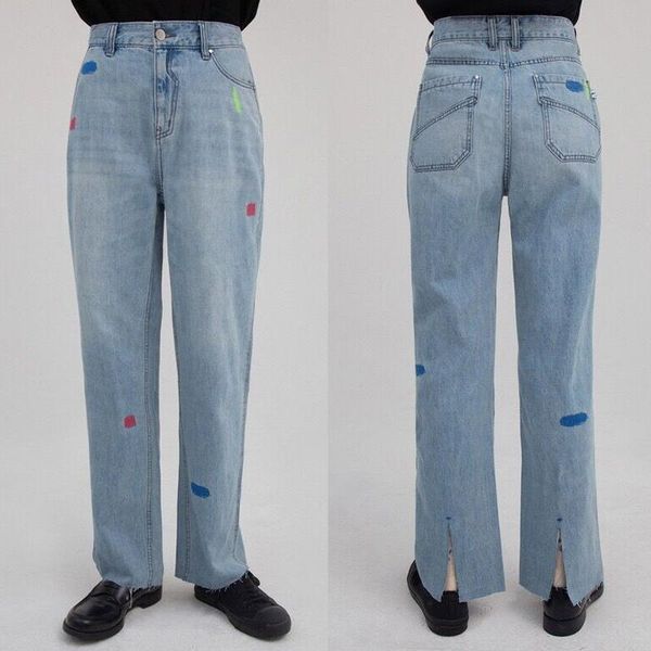 damage hole graffiti embroidery adererror jeans men women biker oversized four seasons men's, Blue
damage hole graffiti embroidery adererror jeans men women biker oversized four seasons men's, Blue