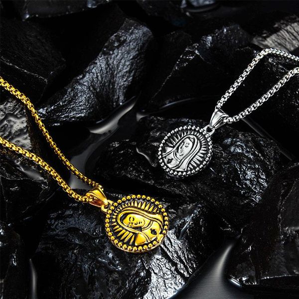 pendant necklaces chain men virgin mary pendants necklace stainless steel gold gifts for male accessories hip hop jewelry, Silver
pendant necklaces chain men virgin mary pendants necklace stainless steel gold gifts for male accessories hip hop jewelry, Silver