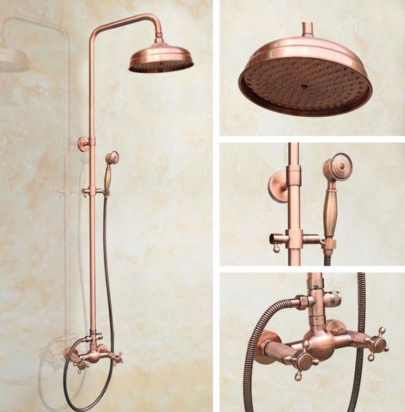 antique red copper brass dual cross handles bathroom 8" round rain shower head faucet set bath mixer tap wall mounted mrg521 sets
antique red copper brass dual cross handles bathroom 8" round rain shower head faucet set bath mixer tap wall mounted mrg521 sets
