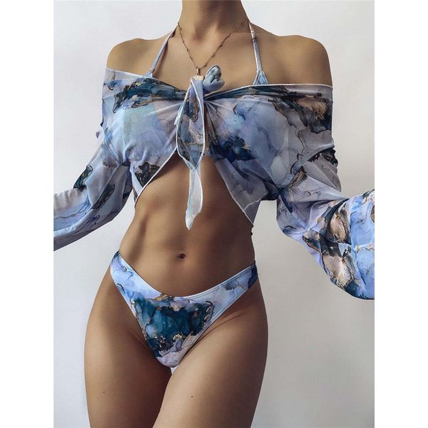 printed long sleeve bikini female swimsuit women swimwear three-pieces bikini set halter bather bathing suit swim k2873
printed long sleeve bikini female swimsuit women swimwear three-pieces bikini set halter bather bathing suit swim k2873