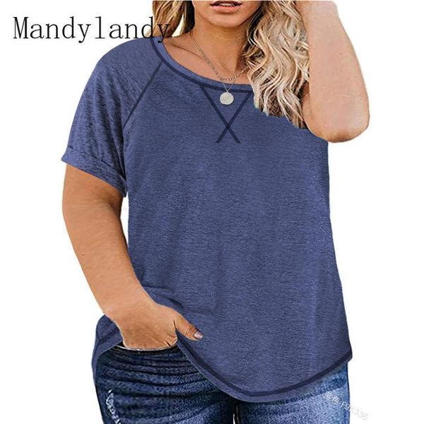 women's t-shirt mandylandy summer casual short sleeve o-neck pullover fashion solid color loose plus size, White
women's t-shirt mandylandy summer casual short sleeve o-neck pullover fashion solid color loose plus size, White
