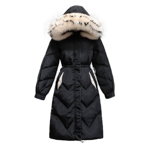 new fashion designer women winter down jacket parka doudoune keep warm coats luxury fur collar medium-length cotton-padded clothes overcoat, Black
new fashion designer women winter down jacket parka doudoune keep warm coats luxury fur collar medium-length cotton-padded clothes overcoat, Black