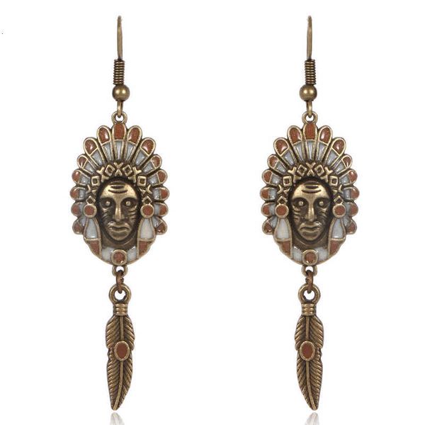 earring metal female oval leaf earrings exaggerated indian head ornaments, Golden
earring metal female oval leaf earrings exaggerated indian head ornaments, Golden