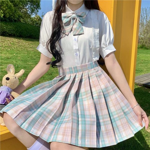 clothing sets school girl uniform pleated skirts japanese student junior high waist a-line plaid skirt jk uniforms for woman full set, White
clothing sets school girl uniform pleated skirts japanese student junior high waist a-line plaid skirt jk uniforms for woman full set, White