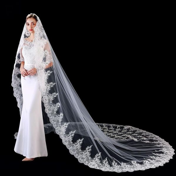 bridal veils janevini vintage ivory cathedral long muslim wedding veil with comb full appliques edge tulle accessories, Black
bridal veils janevini vintage ivory cathedral long muslim wedding veil with comb full appliques edge tulle accessories, Black