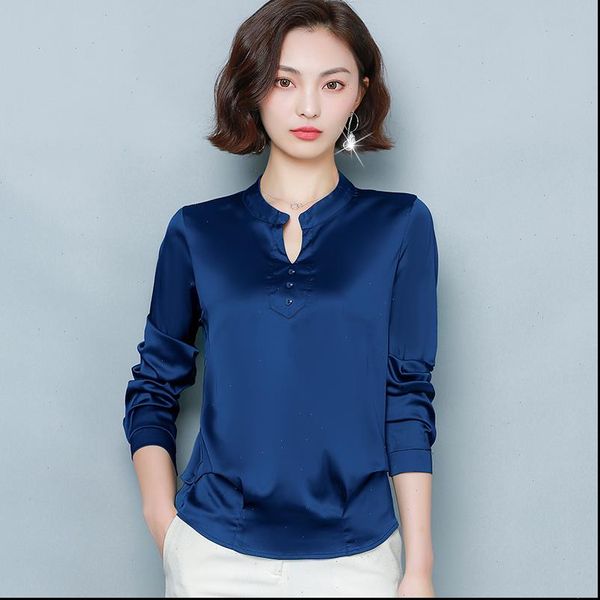 korean silk womens blouses women satin shirts elegant woman long sleeve blouse v neck shirt plus size blusas mujer de, White
korean silk womens blouses women satin shirts elegant woman long sleeve blouse v neck shirt plus size blusas mujer de, White