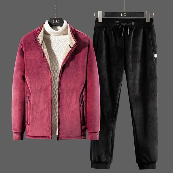jogging clothing men winter fleece sets mens fashion thick hoodies+pants suit man sweatshirt sportswear tracksuits male sweatsuits plus size, Black;red
jogging clothing men winter fleece sets mens fashion thick hoodies+pants suit man sweatshirt sportswear tracksuits male sweatsuits plus size, Black;red