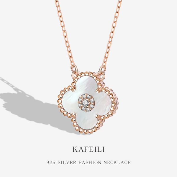 light luxury niche necklace s925 silver french necklace female design double-sided clover white mother shell black agate pendant
light luxury niche necklace s925 silver french necklace female design double-sided clover white mother shell black agate pendant